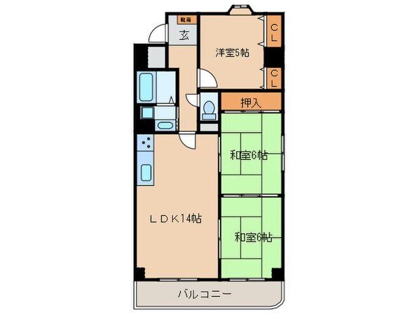 第２黒川ターミナルハイツの物件間取画像